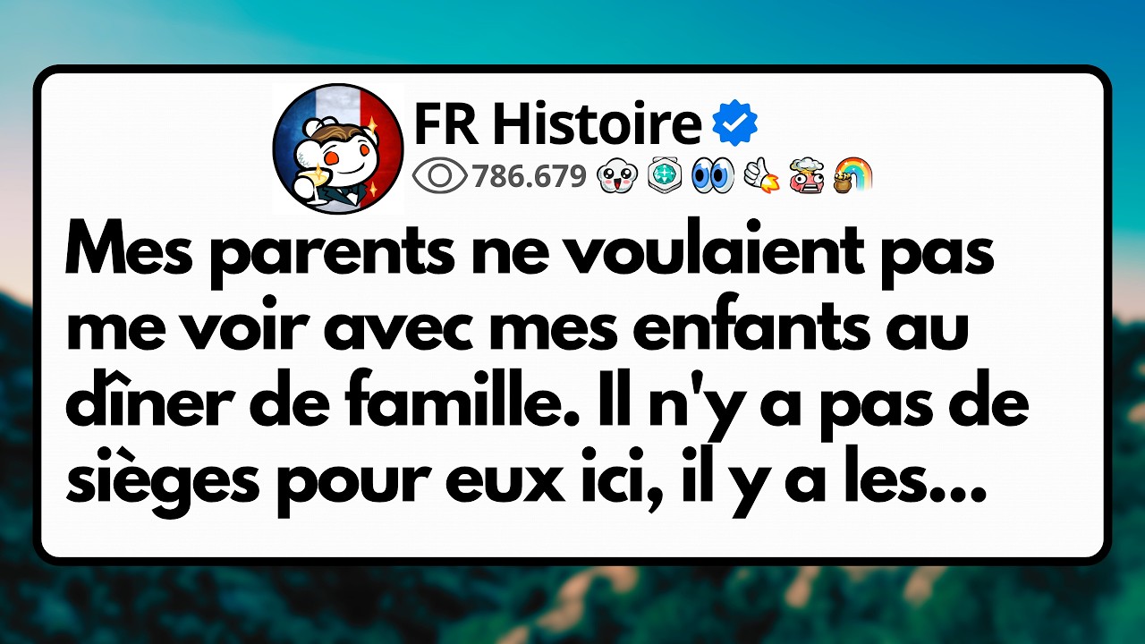 J’étais debout dans l’embrasure de la porte, mes deux enfants serrant un petit paquet cadeau, quand mon père a dit : « Pourquoi tu as amené les enfants ? On ne t’a même pas invité. Pourquoi es-tu...