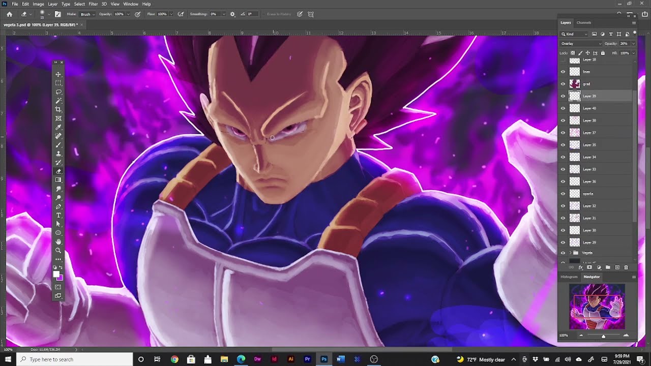 DragonballSuper God of Destruction Vegeta Speedpaint