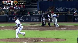 PHI@ATL: Ruiz reaches first base on fielding error