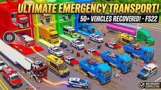 ALL EMERGENCY VEHICLES, POLICE CARS, MINIBUS, DUMP AND TANK TRUCK TRANSPORT TO GARAGE - FS22