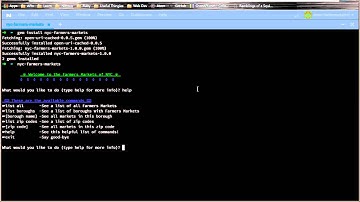 My NYC Farmers Markets Ruby Gem CLI Walkthrough