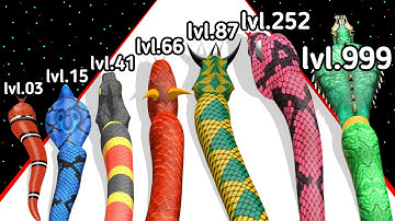 (2025) Snake Evolution Run 3D Level Up Snake Max_Level Gameplay ( New Update)