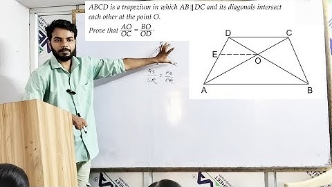 ABCD is a trapezium in which AB DC  and its diagonals intersect  each other at the point O.