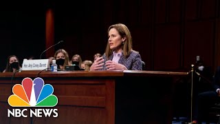 Barrett Pressed On Affordable Care Act And Presidential Powers In Hearing | NBC Nightly News