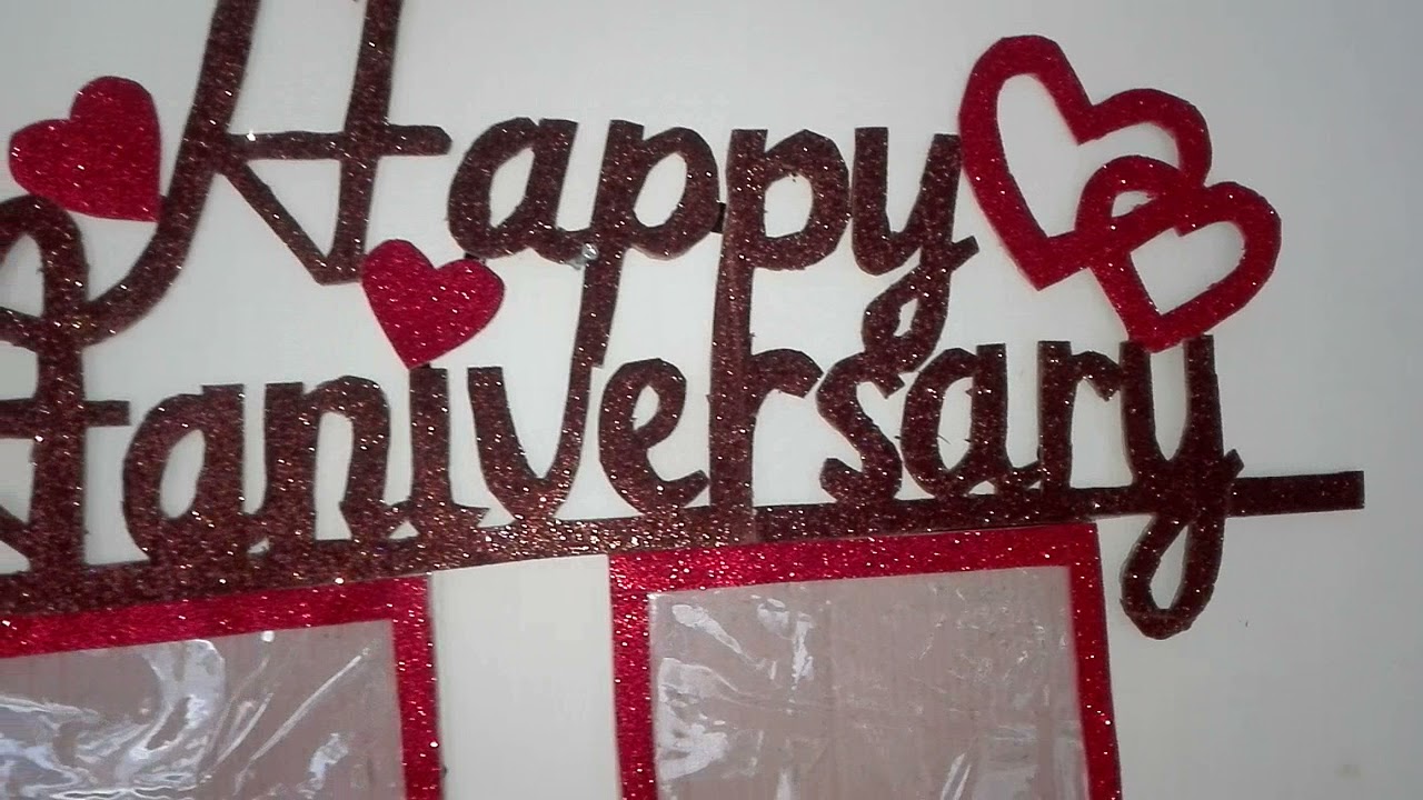 happy anniversary wall hanging with photo frame 