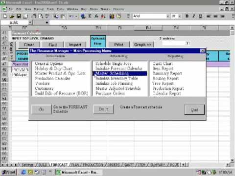 Resource Manager for Excel Intro Part 1