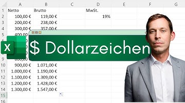 Excel $ Dollar Zeichen: absoluter Bezug vs. relativer Bezug in Excel
