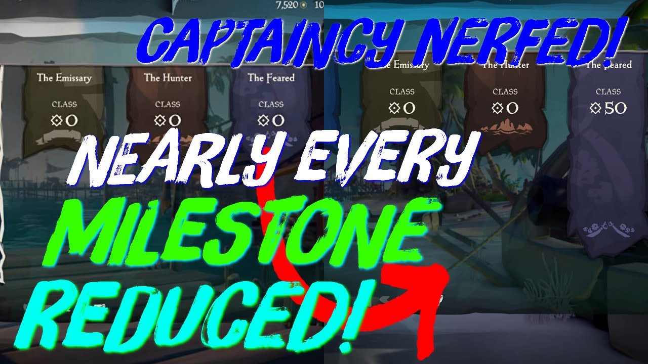 NEARLY EVERY MILESTONES REDUCED! CAPTAINCY OVERHAULED! BALANCE QUESTIONS ANSWERED!
