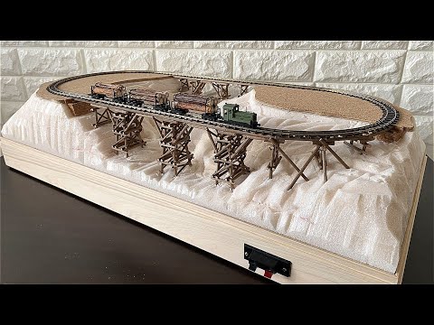 HOナロー(1/87)】 ウグイ川線樽ヶ沢橋梁風ジオラマベース【森林鉄道風