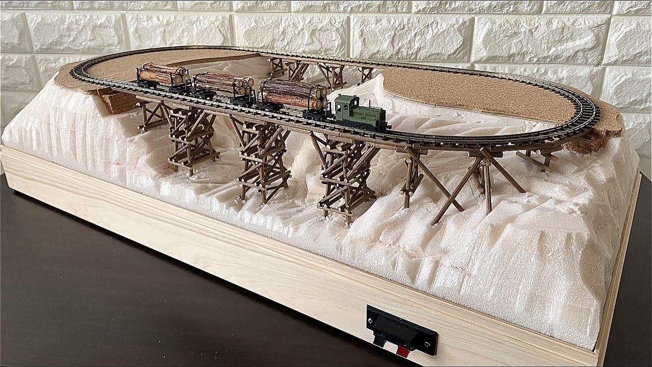 HOナロー(1/87)】 ウグイ川線樽ヶ沢橋梁風ジオラマベース【森林鉄道風