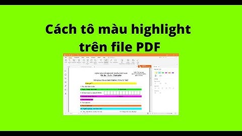 Cách tô màu highlight trên file PDF