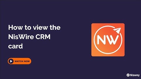 How to View NisWire’s CRM card (HubSpot + Telegram)