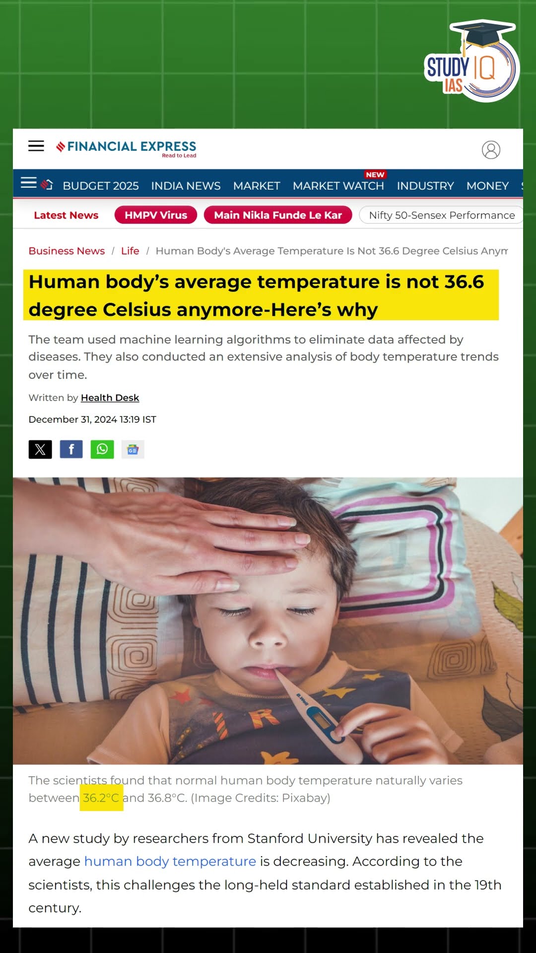 Human Body Temperature is No Longer 36.6°C! Here's Why! #Shorts #Facts #science