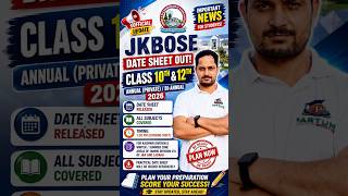 Bi Annual Datesheet Announced #datesheet #jkbosestudents #jkbose #jammu #kashmir