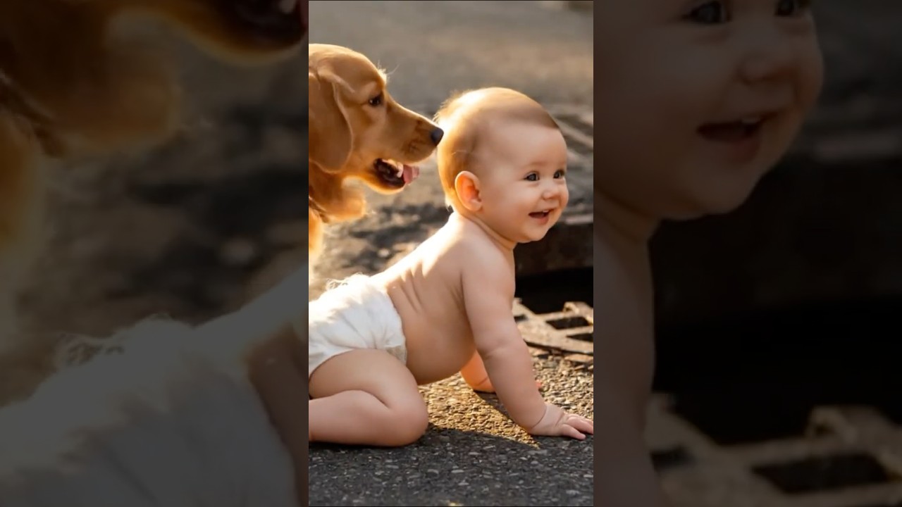 Brave Dog rescue a baby from sewer 