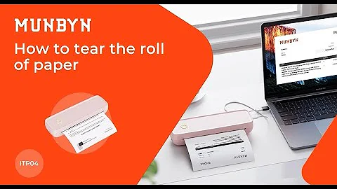 【ITP04-MUNBYN A4 thermal printer】How to tear the roll of paper?