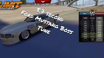 No Limit Drag Racing 2.0: Ford Mustang Boss 5.7 Second Tune (Update 1.2.3)