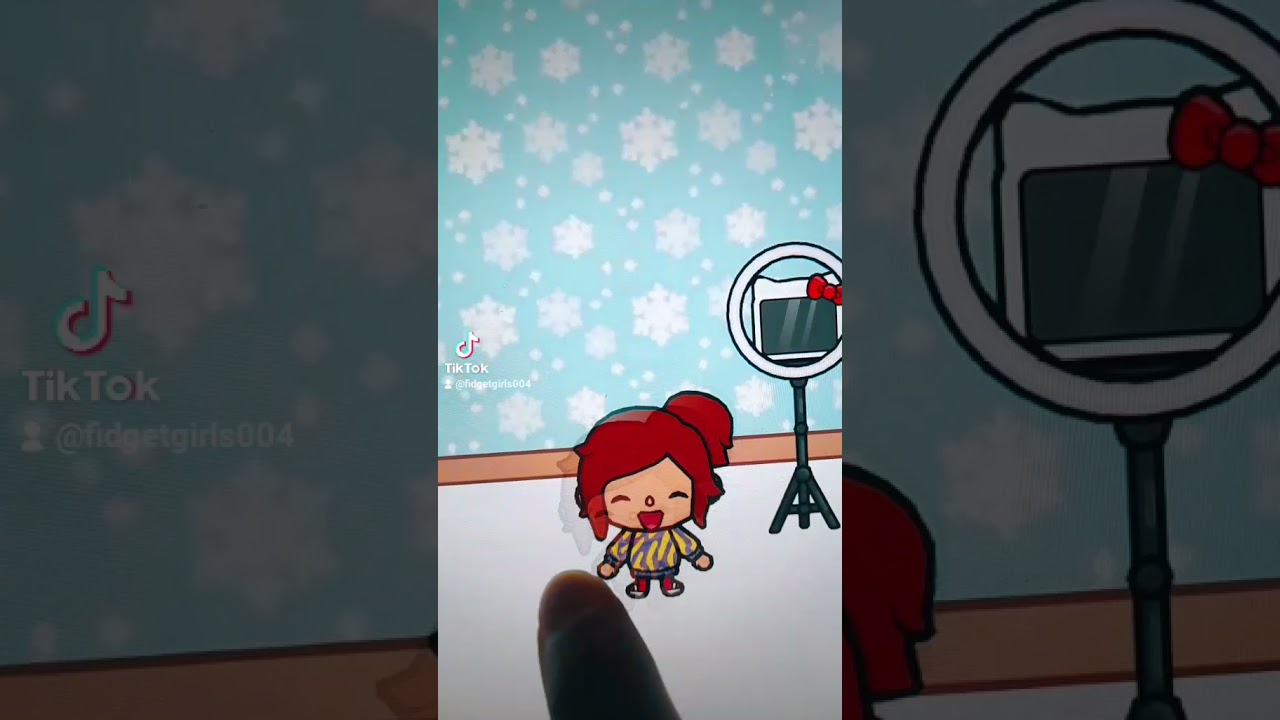 When I was doing a tiktok and I santa came visiting!!