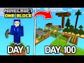 I Survived 100 Days in ONE BLOCK Minecraft