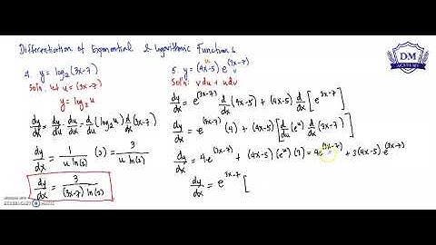 Part 2 Differentiation of Exponential and Logarithmic Functions