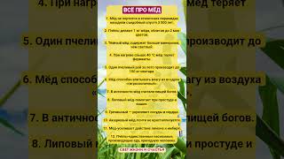 ПОЛЬЗА МЁДА!!! #здоровье #зож #мёд #рецепт #витамины #организм #пп #факты #шортс
