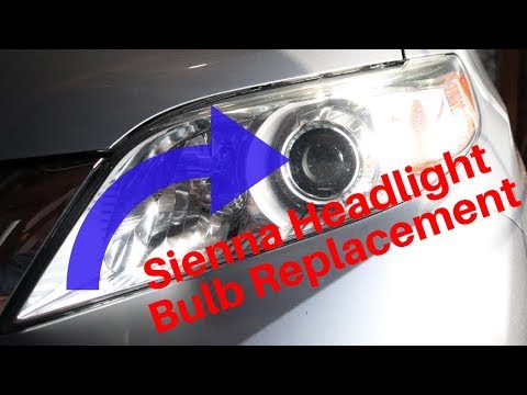 Toyota Sienna Headlight Bulb Replacement (2011-2019)