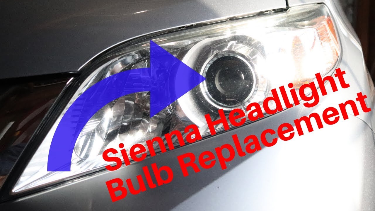 Toyota Sienna Headlight Bulb Replacement (2011-2019) - YouTube