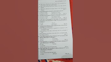 B.Sc second year Objective Questions Physics Paper one physical optics and Lasers part - 3