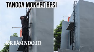 masang tangga monyet besi di kukusan beji