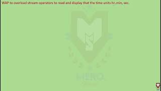 7. Stream Operator Overloading