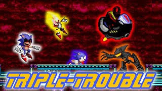 Triple Chase (Triple Trouble) But Sing Furnace, Fleetway, Sonic EXE And Starved Eggman VS Sonic