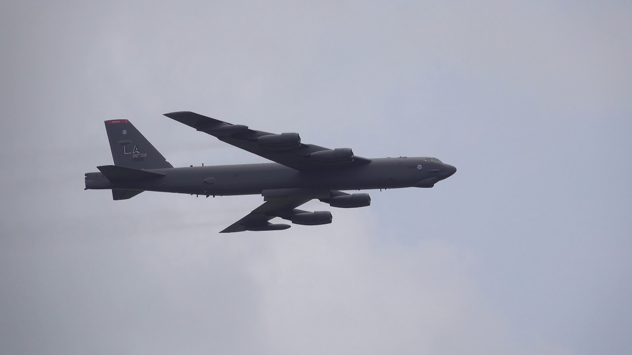 B52H Stratofortress The Devils Own 60-059 Barksdale AFB 96th Bomb Squadron With Explosions