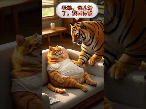 اجاي نمر مساعدة من قط مشاكل ذيك و نمر