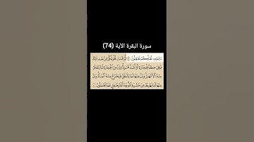 سورة البقرة الآية (74) |القارئ الشيخ : سعد الغامدي#سعدالغامدي #القران_نور_حياتي #القرآن_حياة