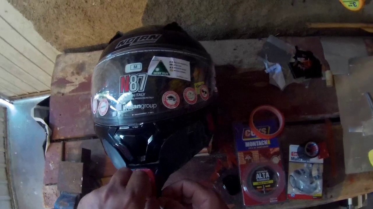 Como aplicar câmara frontal em capacete de moto / How to apply front actiocam