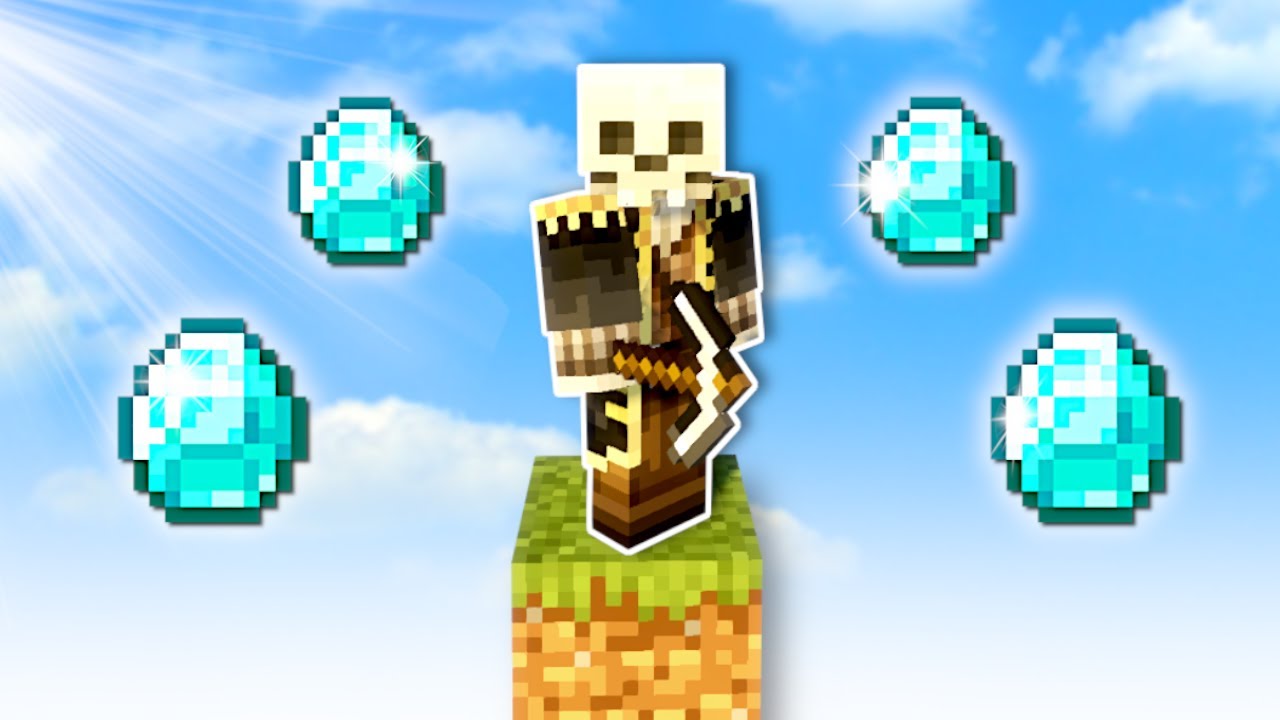 We Found Diamonds in ONE BLOCK Skyblock! - Minecraft Multiplayer ...