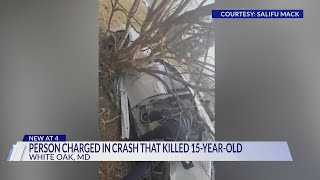 Man charged in Silver Spring crash that killed 15-year-old