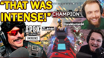 DrDisrespect FIRST Game & WIN with StoneMountain64 & Zlaner in Apex Season 10! (Emergence)