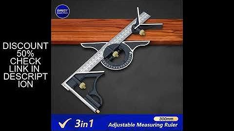 Woodworking 3 In 1 300mm Adjustable Measuring Ruler Multi Combination Square Angle Finder Protractor