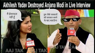 Akhilesh Yadav Destroyed Anjana Modi in Live Interview| Godi Media| Being Honest