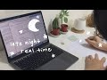 late night study with me | 1 hour, real time, no music