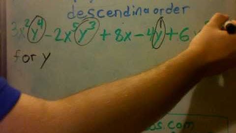 How to put a polynomial in descending order
