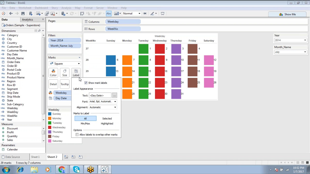 Date Calendar In Tableau | Dynamic Date Selection #Tableau  @Tableau Experts