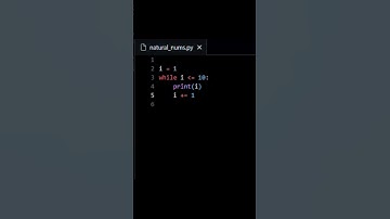 Print First 10 Natural Numbers in Python #pythonforbeginners #coding #pythonloops #programming