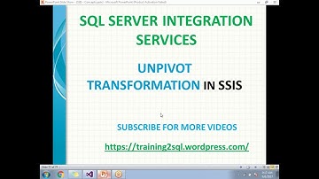 UNPIVOT TRANSFORMATION IN SSIS | UnPivot in SSIS