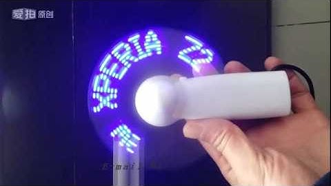 LED message fan 2015 summer promotional led light mini fan with programmable