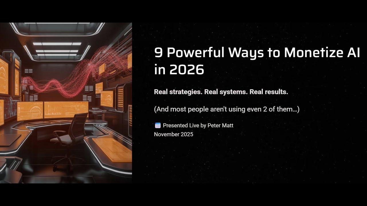 9 Powerful Ways to Monetize AI in 2026 - YouTube