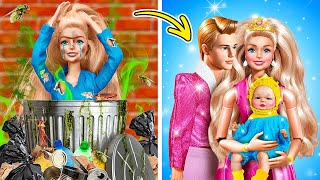 A boneca foi jogada na rua! Artesanato e truques para bonecas quebradas* De nerd a Barbie