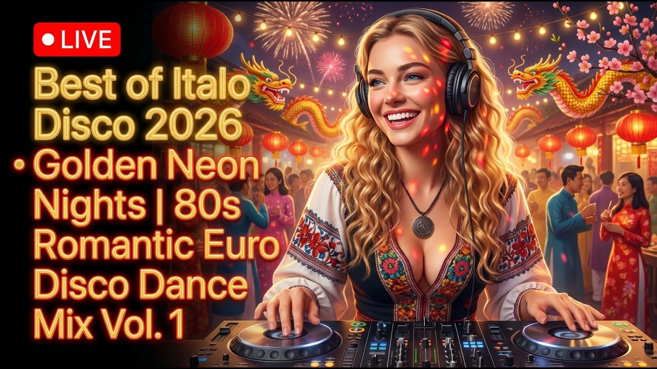 🔴 LIVE Best of Italo Disco 2026 • Golden Neon Nights | 80s Romantic Euro Disco Dance Mix Vol. 1
