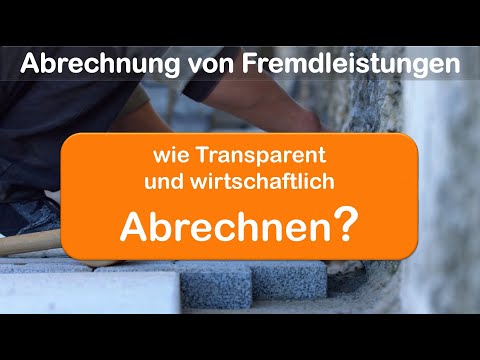 VOB-Fremdleistungen transparent abrechnen